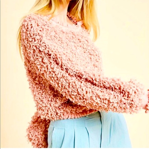 Wishlist Tops - WISHLIST Soft Pink Popcorn Ruffle Mock Top M/L NEW